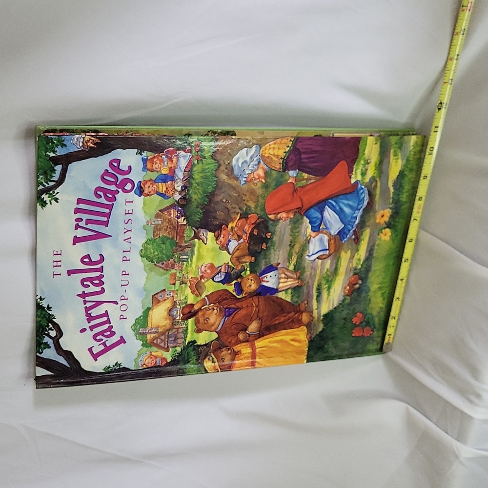 Fairytale Village Pop-Up Book Playset Vintage 1998 4 Books Paper Dolls 3D Houses